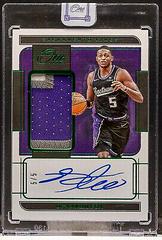 De'Aaron Fox [Green] Basketball Cards 2021 Panini One and One Jersey Autographs Prices
