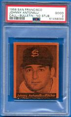 Johnny Antonelli Baseball Cards 1958 San Francisco Call Bulletin Giants Prices