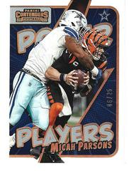 Micah Parsons [Gold] Football Cards 2022 Panini Contenders Power Players Prices