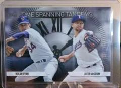 Jacob deGrom, Nolan Ryan [Black] #TS-21 Baseball Cards 2023 Topps Update Time Spanning Tandems Prices