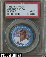Rod Carew #35 Baseball Cards 1985 Fun Food Buttons Prices
