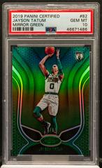 Jayson Tatum [Mirror Green] #82 Basketball Cards 2019 Panini Certified Prices