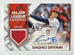 Shohei Ohtani Baseball Cards 2022 Topps Update Major League Material Autographs Prices