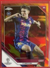 Gavi [Red & Gold Starball Refractor] #25 Soccer Cards 2021 Topps Chrome UEFA Champions League Prices