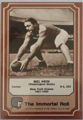 Mel Hein #12 Football Cards 1975 Fleer Hall of Fame Prices