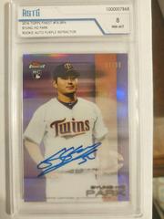 Byung Ho Park [Purple Refractor] #FA-BPA Baseball Cards 2016 Topps Finest Autographs Prices