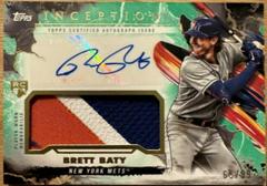Brett Baty [Green] Baseball Cards 2023 Topps Inception Autograph Patch Prices