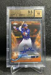 Amed Rosario [Orange Refractor] #RA-AR Baseball Cards 2018 Topps Chrome Rookie Autograph Prices