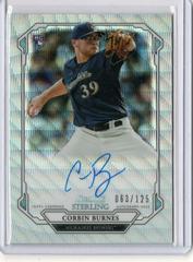 Corbin Burnes [Wave] Baseball Cards 2019 Bowman Sterling Rookie Autographs Prices