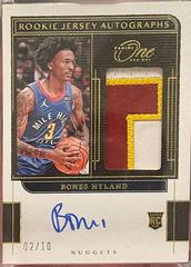 Bones Hyland [Gold] Basketball Cards 2021 Panini One and One Rookie Jersey Autographs Prices