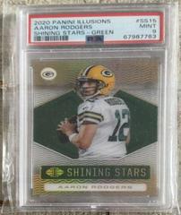Aaron Rodgers [Green] #SS15 Football Cards 2020 Panini Illusions Shining Stars Prices