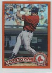Adrian Gonzalez [Orange Refractor] #25 Baseball Cards 2011 Topps Chrome Prices