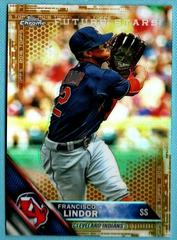 Francisco Lindor [Fielding Gold Refractor] Baseball Cards 2016 Topps Chrome Prices