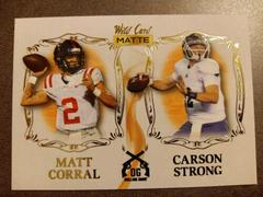 Matt Corral, Carson Strong [White Platinum] #DG-5 Football Cards 2022 Wild Card Matte Dueling Guns Prices