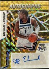 Anthony Edwards [Gold] Basketball Cards 2021 Panini Mosaic Autographs Prices