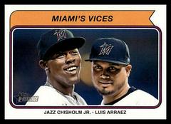 Miami's Vices [Luis Arraez, Jazz Chisholm Jr.] Baseball Cards 2023 Topps Heritage Combo Prices