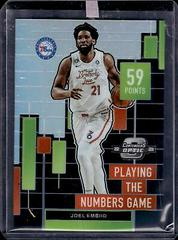 Joel Embiid #4 Basketball Cards 2022 Panini Contenders Optic Playing the Numbers Game Prices