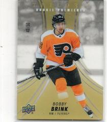 Bobby Brink [Gold Tint] Hockey Cards 2022 Upper Deck Trilogy Rookie Premier Prices