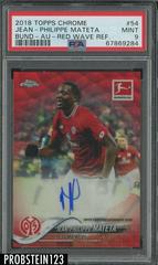 Jean Philippe Mateta [Autograph Red Wave Refractor] Soccer Cards 2018 Topps Chrome Bundesliga Prices