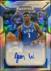 Zion Williamson [Orange Prizm] Basketball Cards 2019 Panini Prizm Draft Picks Autographs Prices