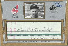 Earl Averill [Autographs] Baseball Cards 2001 SP Legendary Cuts Signature Prices