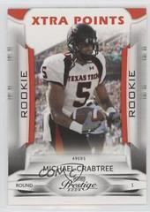 Michael Crabtree [College Xtra Points Gold] Football Cards 2009 Playoff Prestige Prices