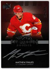 Matthew Phillips Hockey Cards 2021 SPx UD Black Lustrous Rookie Signatures Prices