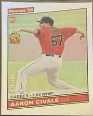 Aaron Civale [Career Stat Line] #254 Baseball Cards 2020 Panini Donruss Prices