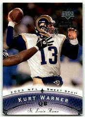 Kurt Warner Football Cards 2002 Upper Deck Sweet Spot Prices