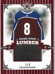 Cale Makar [Platinum] Hockey Cards 2021 Leaf Lumber Game Used Prices