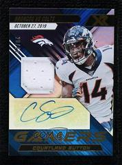 Courtland Sutton [Blue] Football Cards 2022 Panini XR Gamers Autographs Prices
