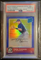 Trea Turner [Blue] Baseball Cards 2016 Panini Donruss Optic Rated Rookies Signatures Prices
