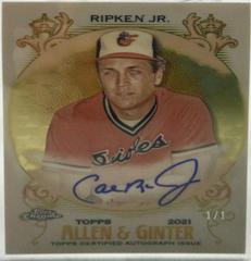 Cal Ripken Jr. #AGA-CPJ Baseball Cards 2021 Topps Allen & Ginter Chrome Autographs Prices