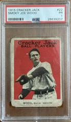 Smoky Joe Wood #22 Baseball Cards 1915 Cracker Jack Prices
