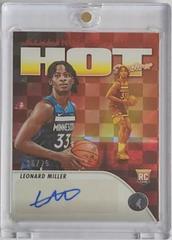 Leonard Miller [Red] Basketball Cards 2023 Panini Hoops Hot Signature Rookies Prices