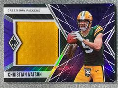 Christian Watson [Purple] Football Cards 2022 Panini Phoenix Rookie Jumbo Memorabilia Prices