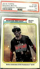 Mookie Betts #196 Baseball Cards 2018 Topps Throwback Thursday Prices