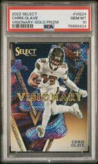 Chris Olave [Gold] #VIS-24 Football Cards 2022 Panini Select Visionary Prices