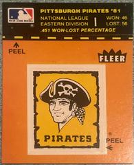Pirates Baseball Cards 1982 Fleer Team Logo Stickers Prices