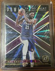 Joel Embiid [Purple Laser] #10 Basketball Cards 2021 Panini Donruss Power in the Paint Prices