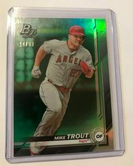 Mike Trout [Green] Baseball Cards 2019 Bowman Platinum Prices