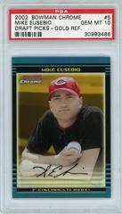 Mike Eusebio [Gold Refractor] #5 Baseball Cards 2002 Bowman Chrome Draft Picks Prices