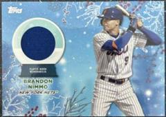 Brandon Nimmo [Blue] #RC-BN Baseball Cards 2023 Topps Holiday Relics Prices