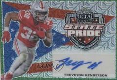 TreVeyon Henderson [Green Mojo] #SP-TH1 Football Cards 2022 Leaf Metal Draft State Pride Prices