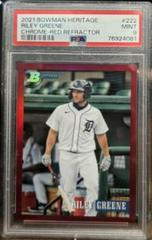 Riley Greene [Chrome Prospect Red] #222 Baseball Cards 2021 Bowman Heritage Prices