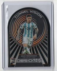Enzo Fernandez [Orange] #10 Soccer Cards 2022 Panini Obsidian Tunnel Vision Prices
