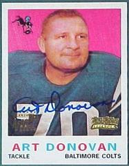 Art Donovan #TTF7 Football Cards 2001 Topps Team Legends Autograph Prices