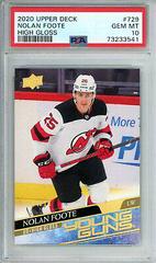 Nolan Foote [High Gloss] #729 Hockey Cards 2020 Upper Deck Prices