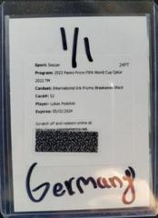 Lukas Podolski [Black Prizm] Soccer Cards 2022 Panini Prizm World Cup International Ink Autograph Prices