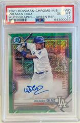 Wilman Diaz [Green Refractor] #BCMA-WD Baseball Cards 2021 Bowman Chrome Mega Box Mojo Autographs Prices